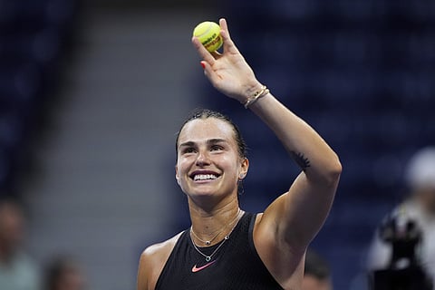US Open 2024: Aryna Sabalenka reacts after winning third round match against Erika Andreeva